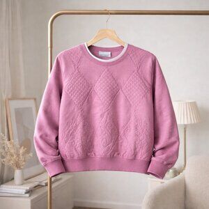 Vintage Rhinestone Embroidered Grandma Sweater